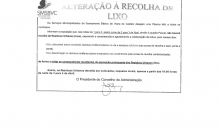 Alteração da Recolha de Lixo